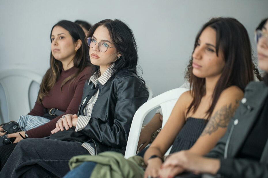 attentive audience at indoor seminar