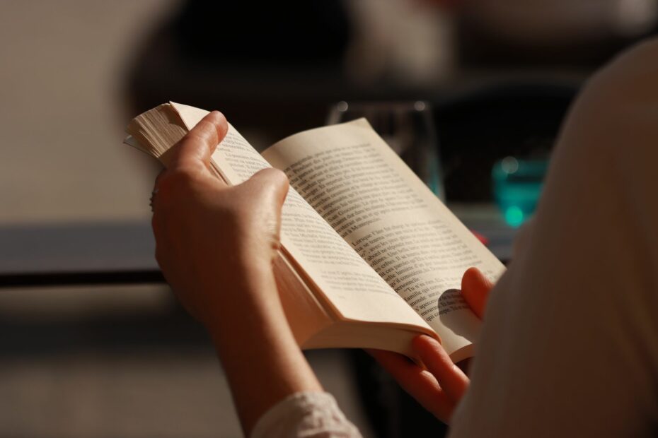 a person reading a book